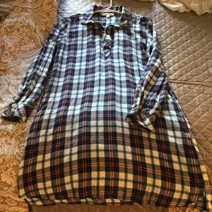 Cloth & Stone plaid dress with pockets
